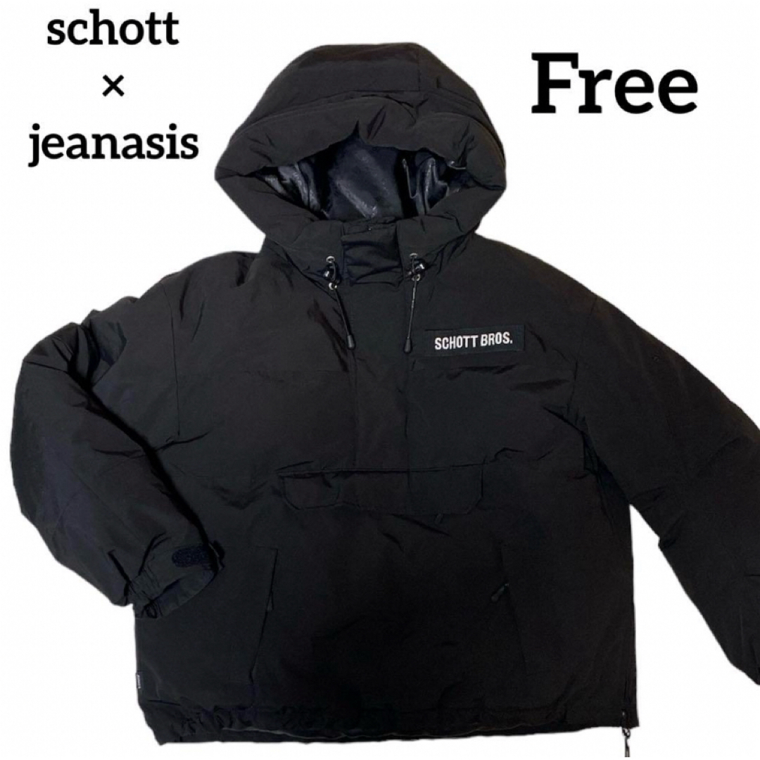 schott(ショット)のschott  ×  jeanasis  コラボ　ダウンジャケット　フリーサイズ レディースのジャケット/アウター(ダウンジャケット)の商品写真