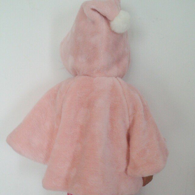 ピンクポンチョ キッズ/ベビー/マタニティのキッズ服女の子用(90cm~)(その他)の商品写真