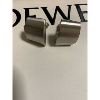 LOEWE！美ライン！マットシルバーイヤリング★レア