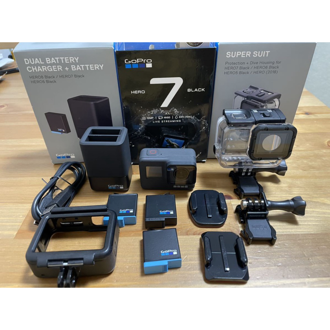 ゴープロ GoPro HERO7 BLACK 予備バッテリーデュアルチャージャースマホ/家電/カメラ