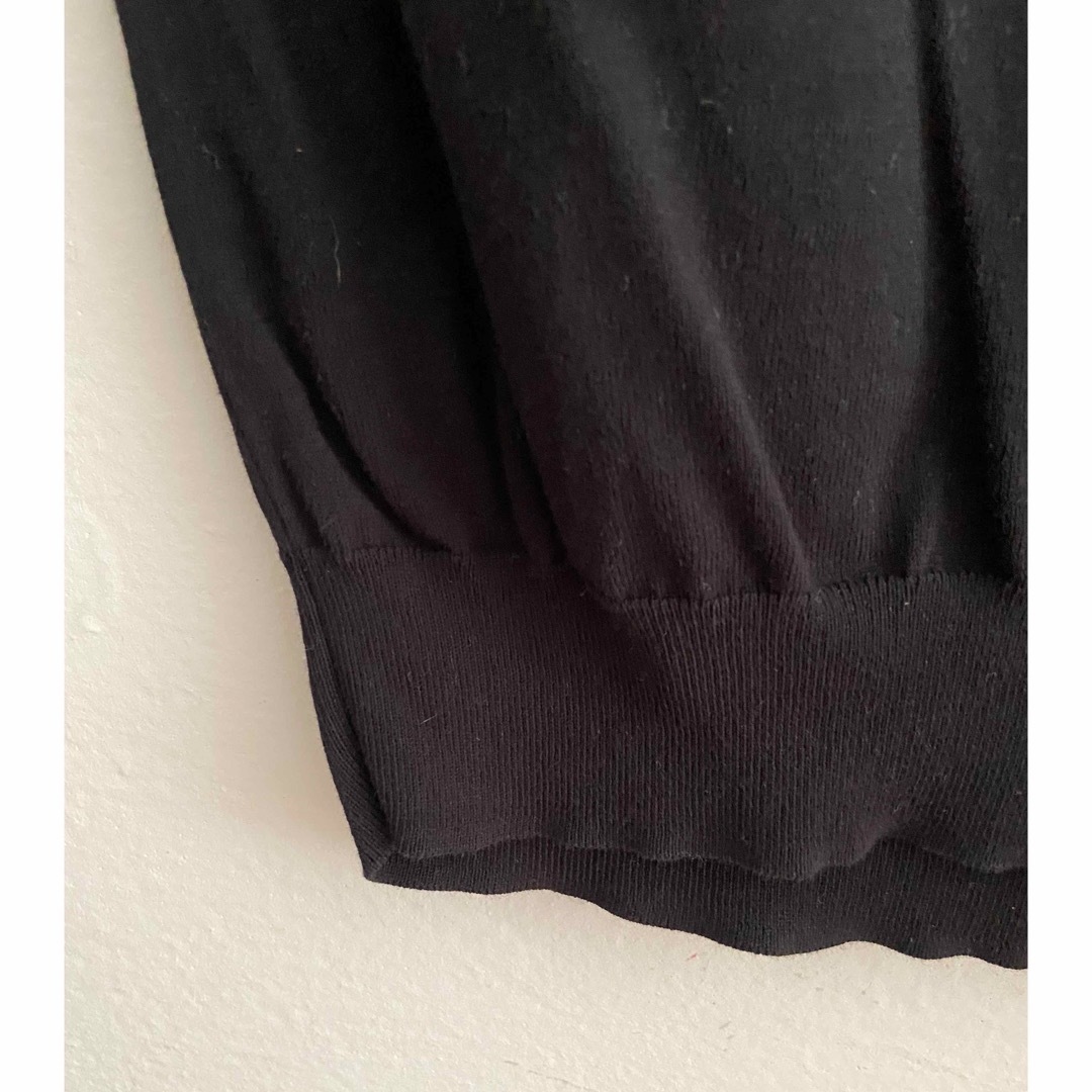 NATURAL BEAUTY BASIC(ナチュラルビューティーベーシック)のNATURAL BEAUTY BASIC 半袖ニット セーター ブラックM レディースのトップス(シャツ/ブラウス(半袖/袖なし))の商品写真