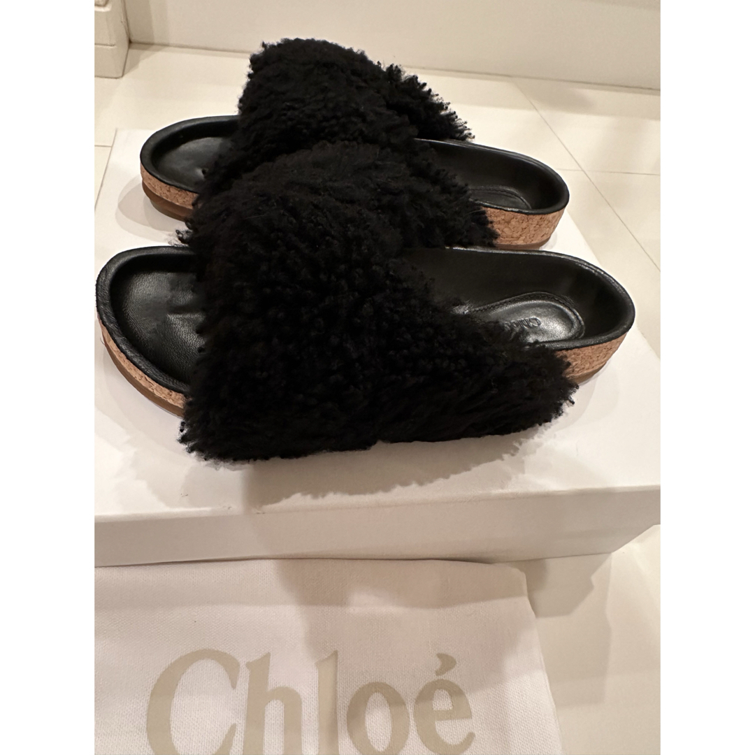 Chloe(クロエ)のChloe ファーサンダル　37 レディースの靴/シューズ(サンダル)の商品写真