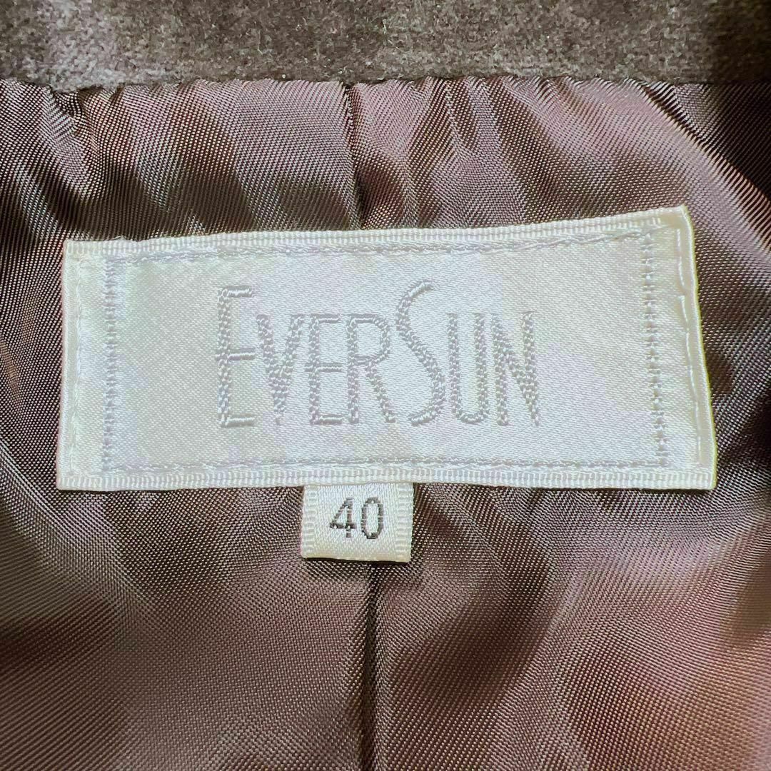 EVER SUN ベロア テーラードジャケット ブラウン 40 レディースのジャケット/アウター(テーラードジャケット)の商品写真