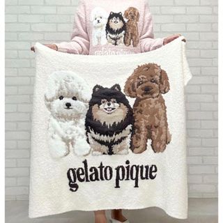 ジェラートピケ(gelato pique)のジェラートピケ　パウダーDOG３柄ジャガードブランケット(その他)