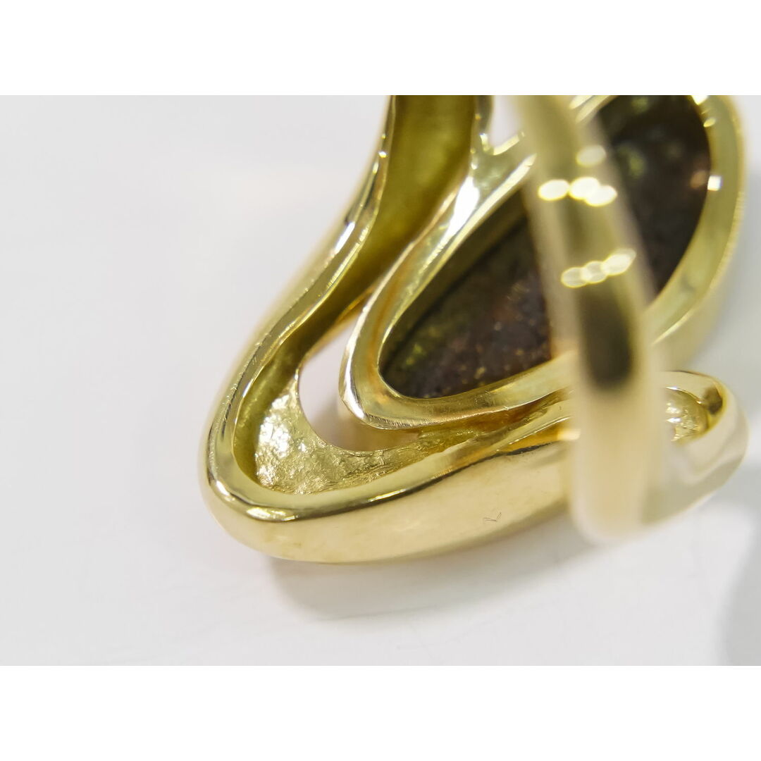 本物 ボルダーオパール 2.38ct K18 YG リング 指輪 11号 本物 ボルダーオパール 2.38ct K18 YG リング 指輪 11号