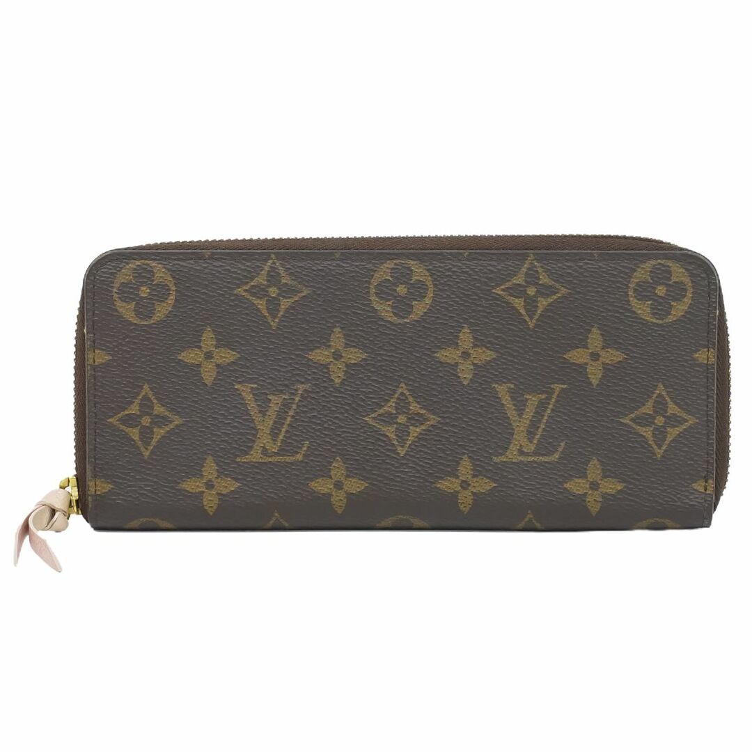 本物 ルイヴィトン LOUIS VUITTON LV ポルトフォイユ クレマンス モノグラム ラウンドファスナー 長財布 ブラウン M61298  ビトン 財布 ウォレット 中古 | フリマアプリ ラクマ