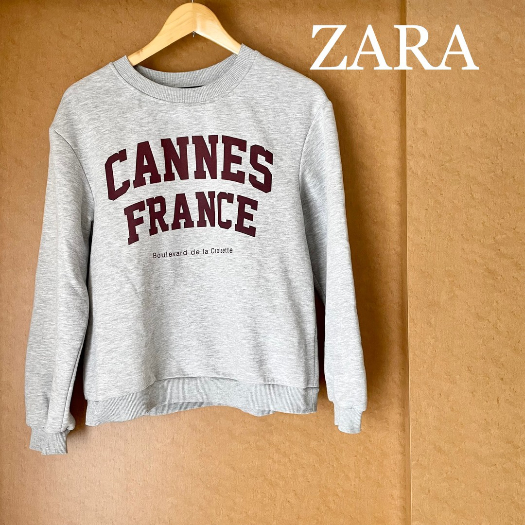 ZARA - ☆美品☆ ZARA ザラ ロゴスウェット トレーナーの通販 by ZARA - ☆美品☆ ZARA ザラ ロゴスウェット トレーナーの通販 by