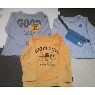 ベルメゾン(ベルメゾン)の【90cm】3枚セット　ロンT  長袖Ｔシャツ ベルメゾン 男の子(Tシャツ/カットソー)