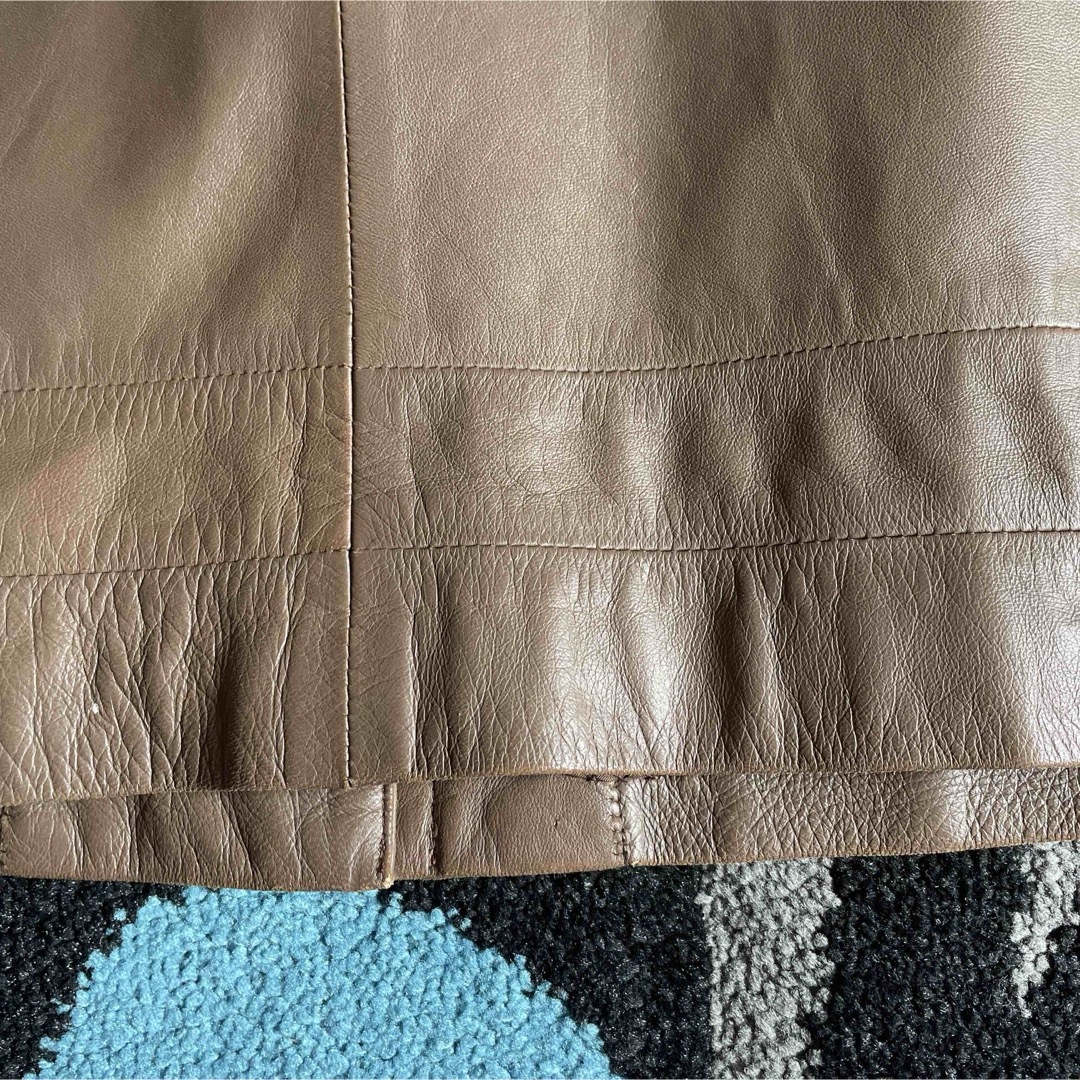 #皮ジャケット#羊皮#フリーサイズ#シープスキン#美品#日本製#アウター#防寒　 レディースのジャケット/アウター(その他)の商品写真