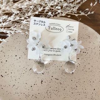 フロストフラワーちゅるんピアス♡イヤリング♡(ピアス)