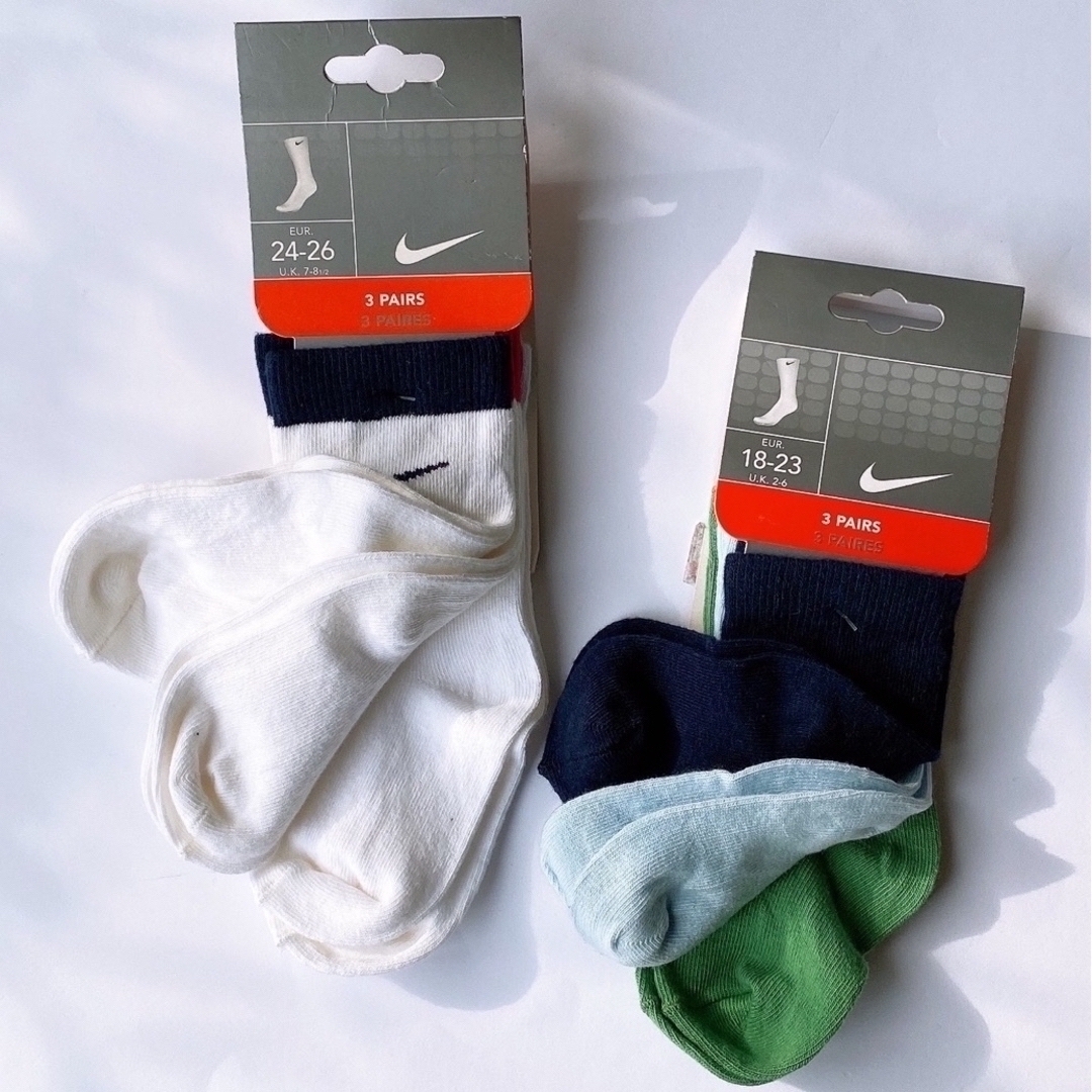 NIKE(ナイキ)の靴下　ソックス3足セット　2点　ナイキ　キッズ　子供　新品　送料無料 キッズ/ベビー/マタニティのこども用ファッション小物(靴下/タイツ)の商品写真