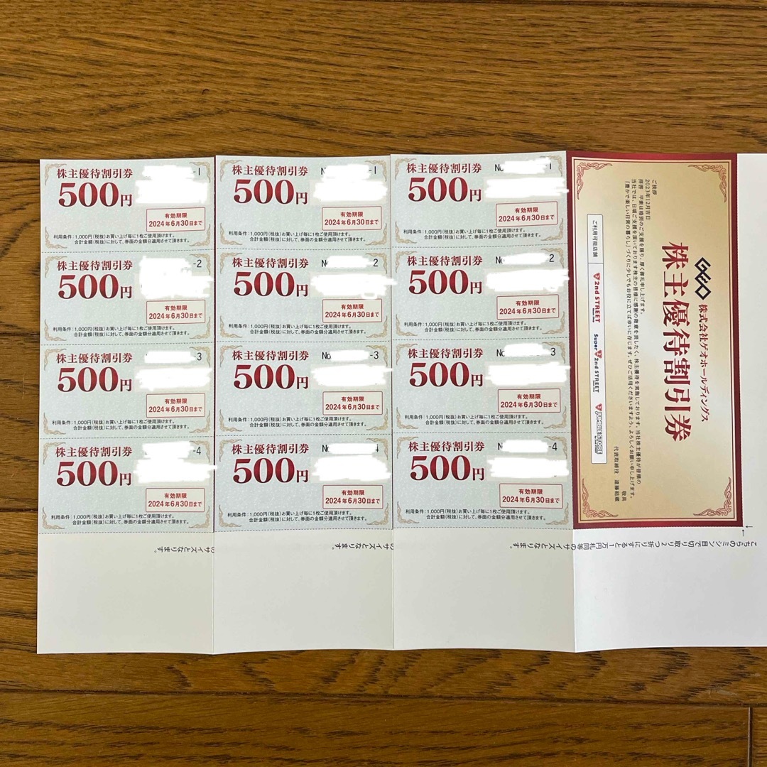ゲオホールディングス　株主優待　6000円分 チケットの優待券/割引券(その他)の商品写真