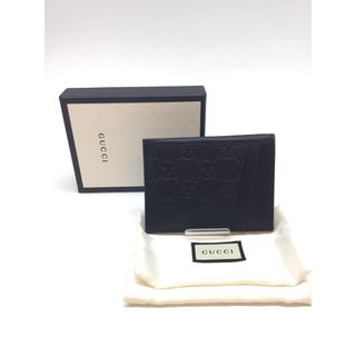 グッチ(Gucci)のGUCCI カードケース　495015  箱、専用布袋付き(名刺入れ/定期入れ)