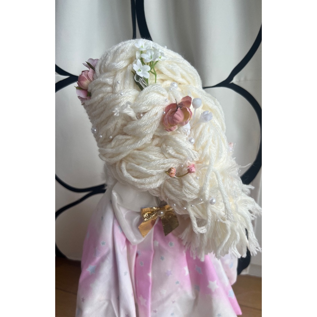 ハンドメイド 着物風 人形 女の子 ピンク ハンドメイドのぬいぐるみ/人形(人形)の商品写真