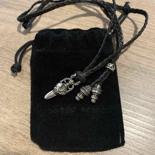 クロムハーツ(Chrome Hearts)のクロムハーツダガーハートペンダント レザーブレード ボロチップ付き(ネックレス)