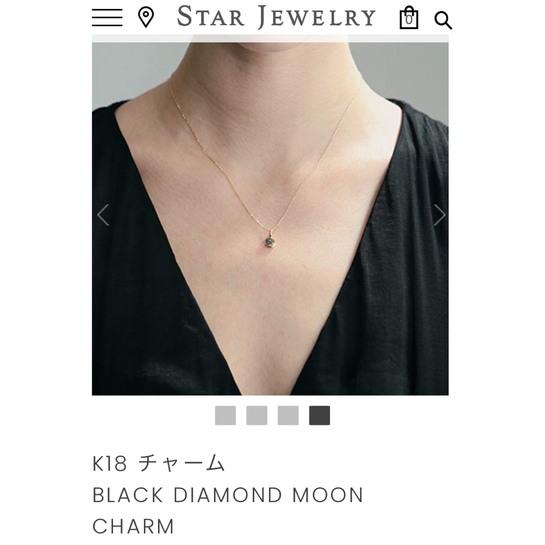 STAR JEWELRY(スタージュエリー)のSTAR JEWELRY K18ブラックダイアモンド ネックレスチャーム レディースのアクセサリー(チャーム)の商品写真