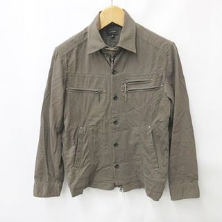 タカキュー(TAKA-Q)のタカQ MALE&CO ジャケット ブルゾン シャツカラー カーキ 緑 M(ブルゾン)