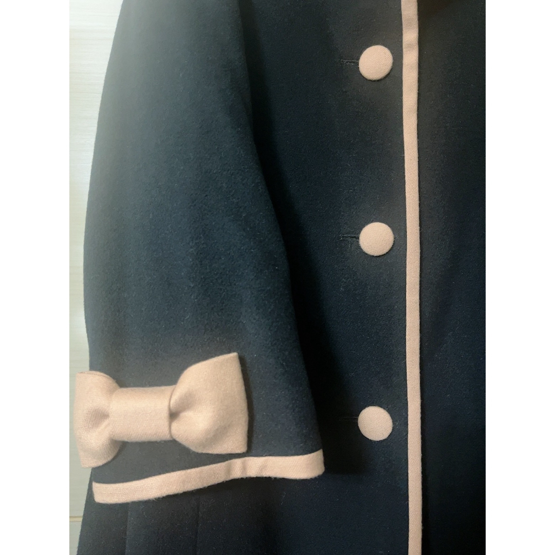 anatelier(アナトリエ)のanatelier リボンコート ブラック レディースのジャケット/アウター(ロングコート)の商品写真