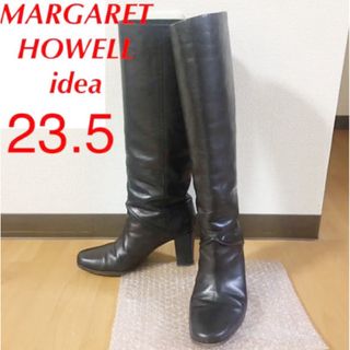 マーガレットハウエル(MARGARET HOWELL)のマーガレットハウエルアイデア　ロングブーツ　ジョッキー　ストレート　23.5(ブーツ)