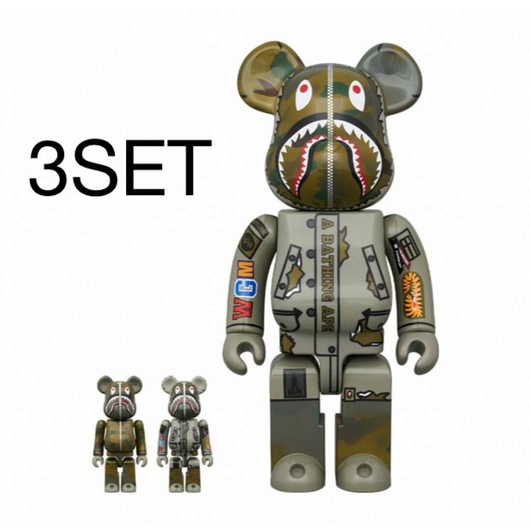 BE@RBRICK BAPE ALPHA Camo 100%&400% 3SET エンタメ/ホビーのフィギュア(その他)の商品写真