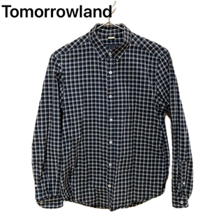 トゥモローランド(TOMORROWLAND)のトゥモローランド　BLUE WORK チェックシャツ M(シャツ)