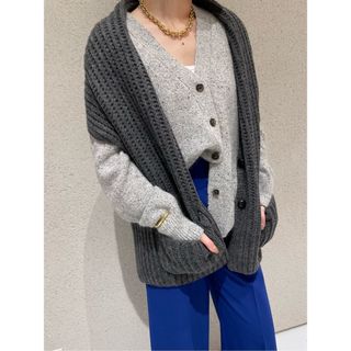 プラージュ(Plage)の新品タグ付き　Plage eleven knit  グレーB(カーディガン)