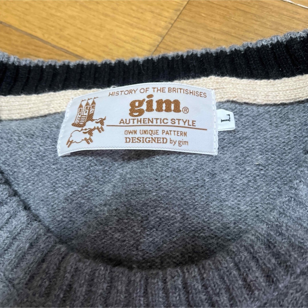 gim(ジム)のgim グレー　ニット　セーター　L メンズのトップス(ニット/セーター)の商品写真