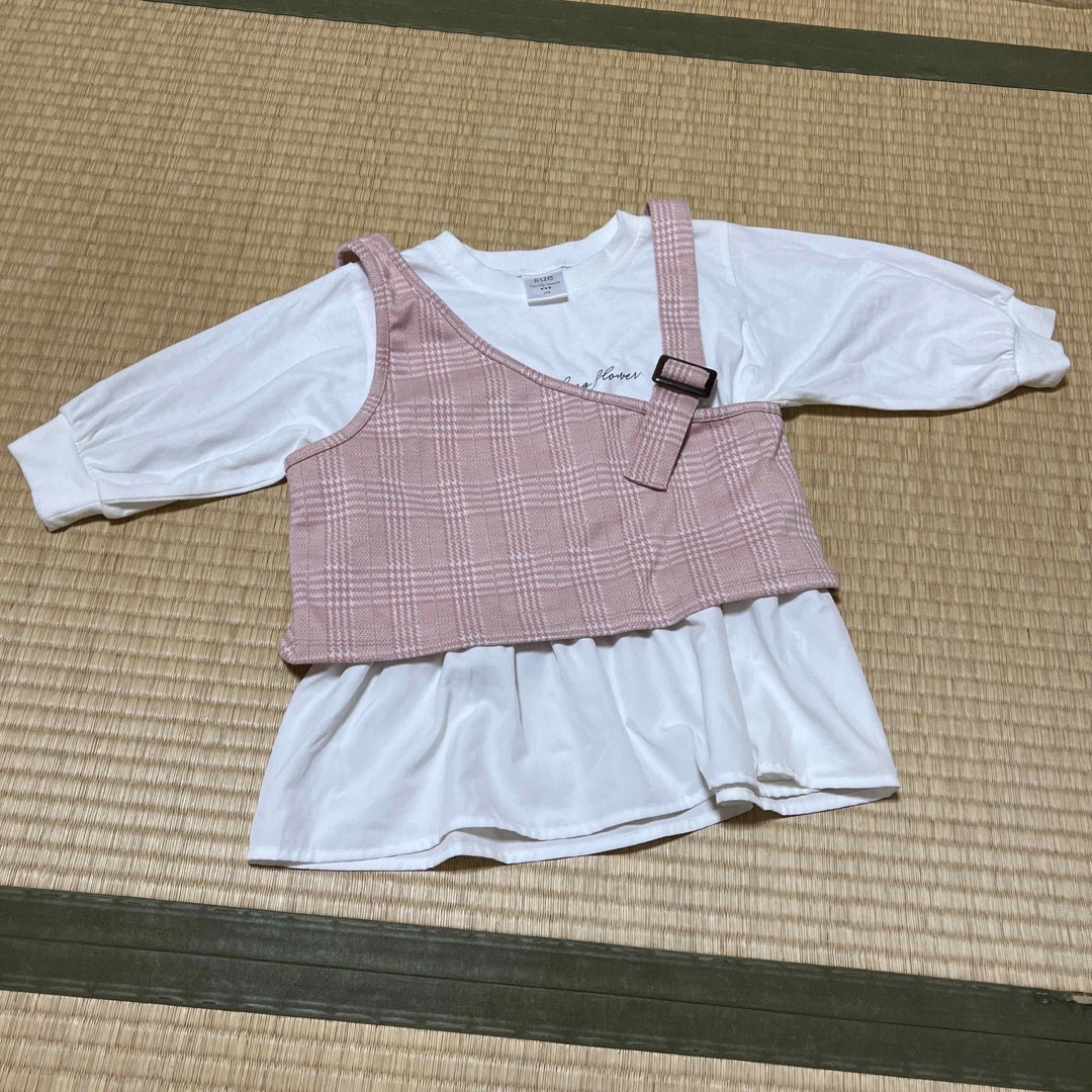 140(160サイズですが小さめの)トップスセット キッズ/ベビー/マタニティのキッズ服女の子用(90cm~)(Tシャツ/カットソー)の商品写真