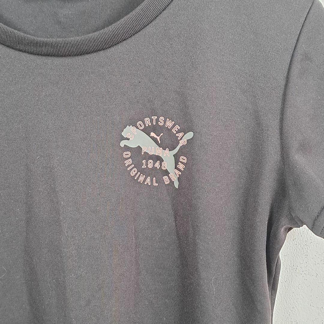PUMA プーマ　レディース　Tシャツ　ワンポイント 【XS相当】　ブラック/黒 レディースのトップス(Tシャツ(半袖/袖なし))の商品写真