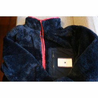 トミーヒルフィガー(TOMMY HILFIGER)のTOMMY HILFIGER▼ボアジャケット♪紺×赤色☆Mサイズ★美品(ブルゾン)