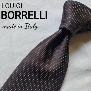 ルイジボレッリ(LUIGI BORRELLI)のあつ様売約済み　luigi borrelli 　黒　ドット　素敵なネクタイ(ネクタイ)