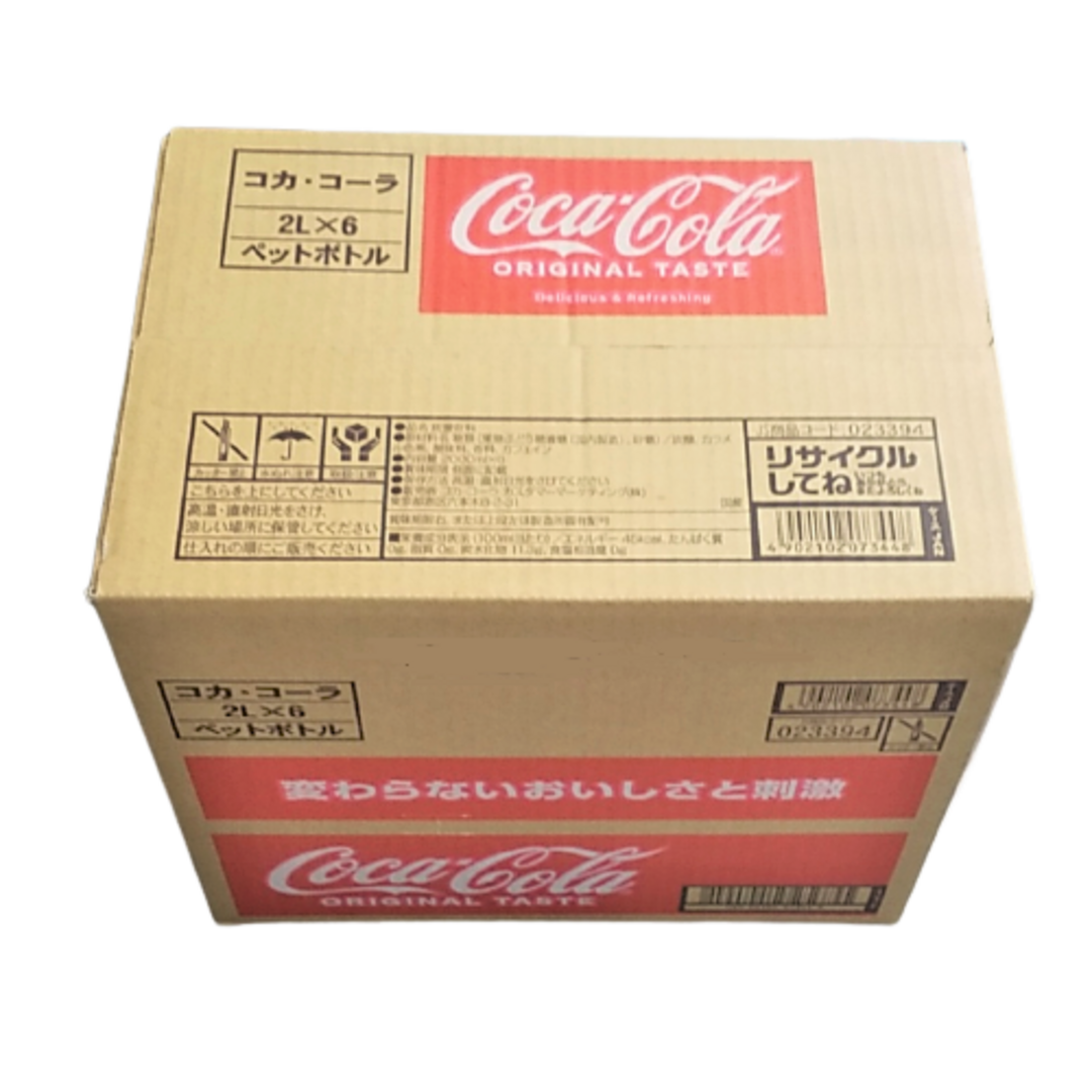 コカ・コーラ(コカコーラ)のコカ・コーラ ペットボトル（２LX６本）炭酸飲料 食品/飲料/酒の飲料(ソフトドリンク)の商品写真