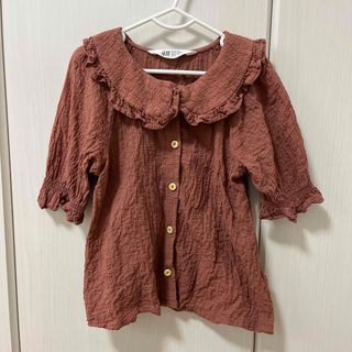 エイチアンドエム(H&M)のH&M キッズ　ブラウス　半袖　122cm(ブラウス)