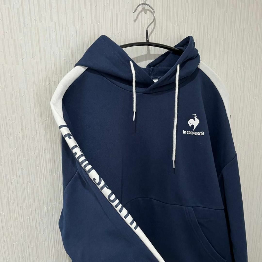 le coq sportif(ルコックスポルティフ)の[ルコックスポルティフ] パーカー 裏起毛 レディース　ネイビー　Lサイズ レディースのトップス(パーカー)の商品写真