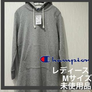 チャンピオン(Champion)の[チャンピオン] スウェットパーカーワンピース　黒　Mサイズ　フード付き　グレー(パーカー)