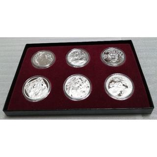 アルフォンス・ミュシャ 銀 ラウンド 純銀 銀貨 6枚セット プルーフ(貨幣)