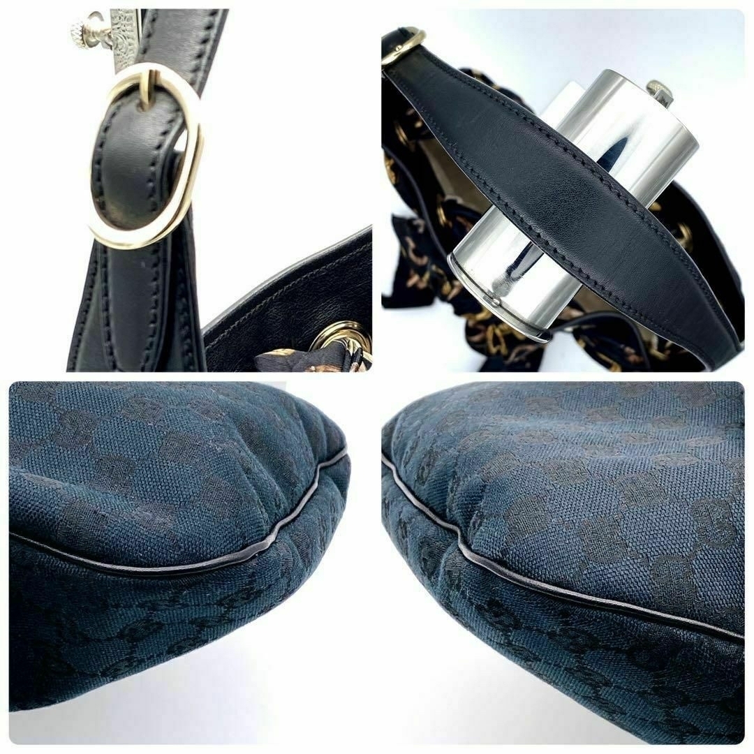 Gucci(グッチ)の極美品レア✨グッチ GUCCI ワンショルダー GG GGキャンバス レザー レディースのバッグ(トートバッグ)の商品写真