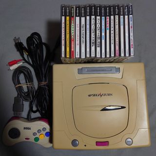 セガ(SEGA)のセガサターン 本体+ソフト15枚セット(家庭用ゲーム機本体)