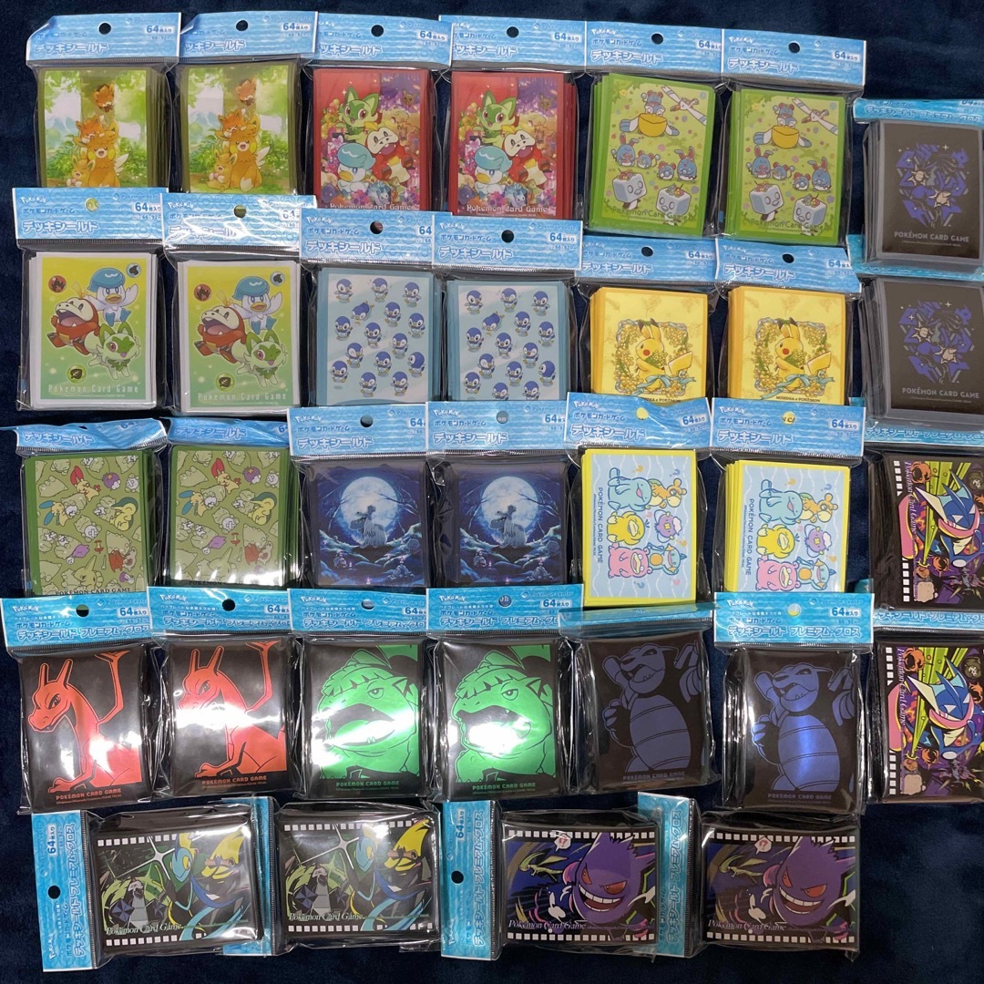 ポケモンカード ポケカ デッキシールド 32点 まとめ売り【新品未 ポケモンカード ポケカ デッキシールド 32点 まとめ売り【新品未