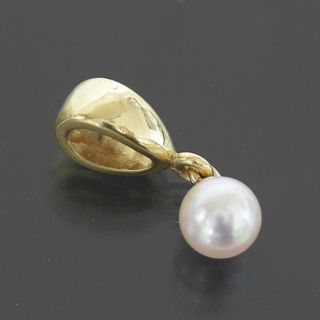 ミキモト(MIKIMOTO)のミキモト アコヤパール 4.2mm ネックレス トップ K18YG 新品仕上済(ネックレス)