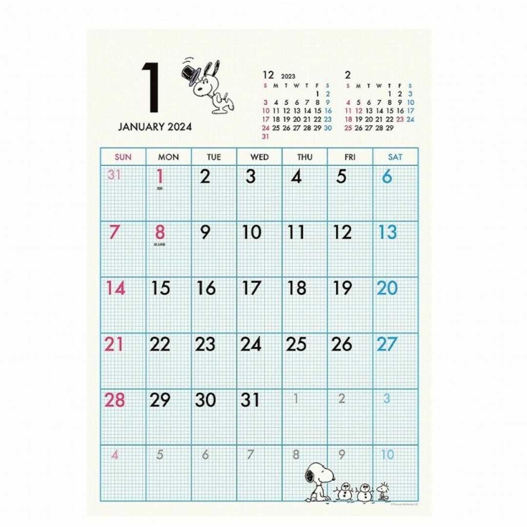 SNOOPY(スヌーピー)のスヌーピー 壁掛けカレンダー 2024年 スケジュール SNOOPY 新品 インテリア/住まい/日用品の文房具(カレンダー/スケジュール)の商品写真