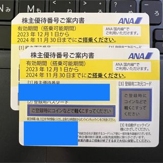 ANA（全日空) 株主優待券2枚　二枚　最新(航空券)