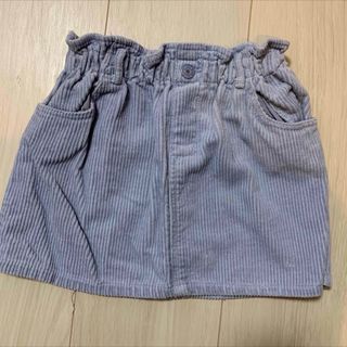 ザラキッズ(ZARA KIDS)の104cm zarababy 水色 コーデュロイスカート 台形 女の子子ども服(スカート)