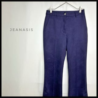 ジーナシス(JEANASIS)のJEANASIS フレアパンツ　紫　スリット　スラックス　ベロア生地　パープル(カジュアルパンツ)