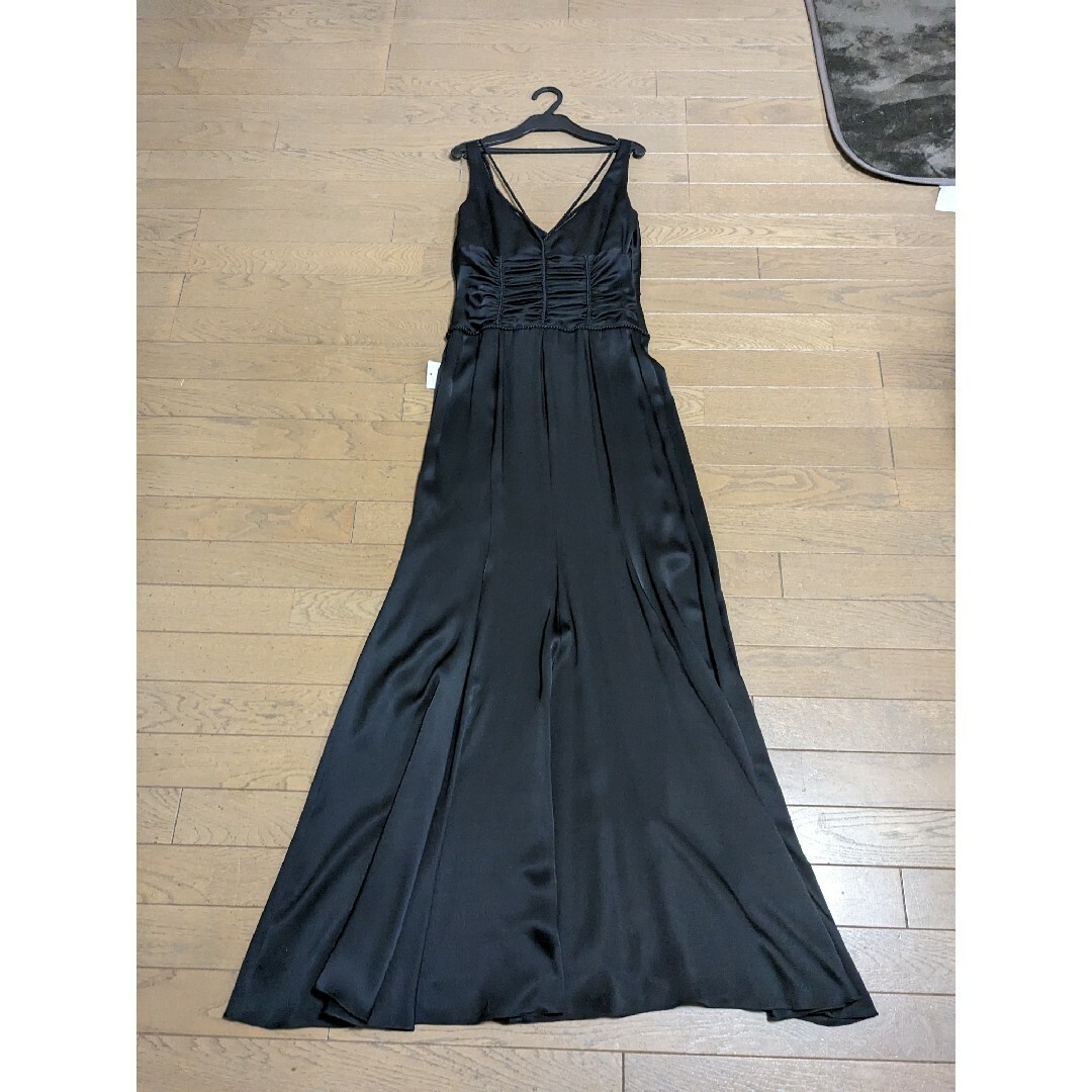 新品タグ付　NORDSTROM　ノードストローム　ロングドレス　黒　ブラック　絹 レディースのフォーマル/ドレス(ロングドレス)の商品写真