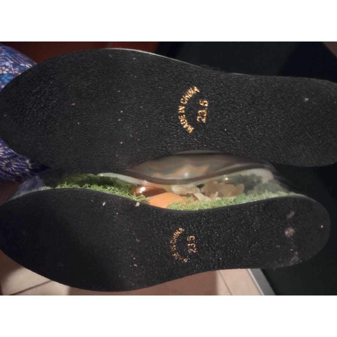 夢展望(ユメテンボウ)の人魚姫入りクリアソール　厚底　メタリック　オーロラ　靴　パンプス レディースの靴/シューズ(ローファー/革靴)の商品写真