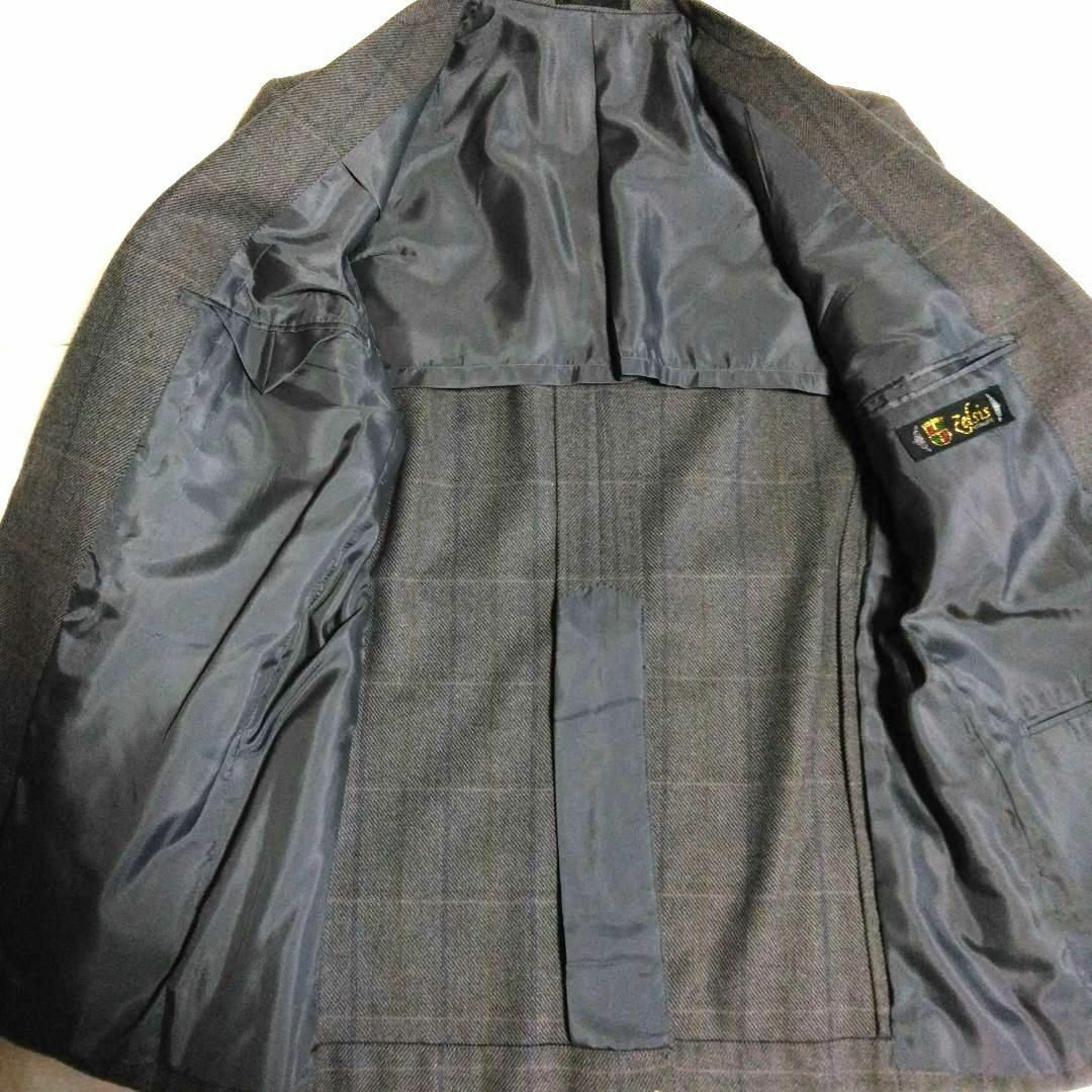 カシミヤ入り毛80ナイロン20％　90A4　90-78-165　秋冬春　グレー系 メンズのジャケット/アウター(テーラードジャケット)の商品写真