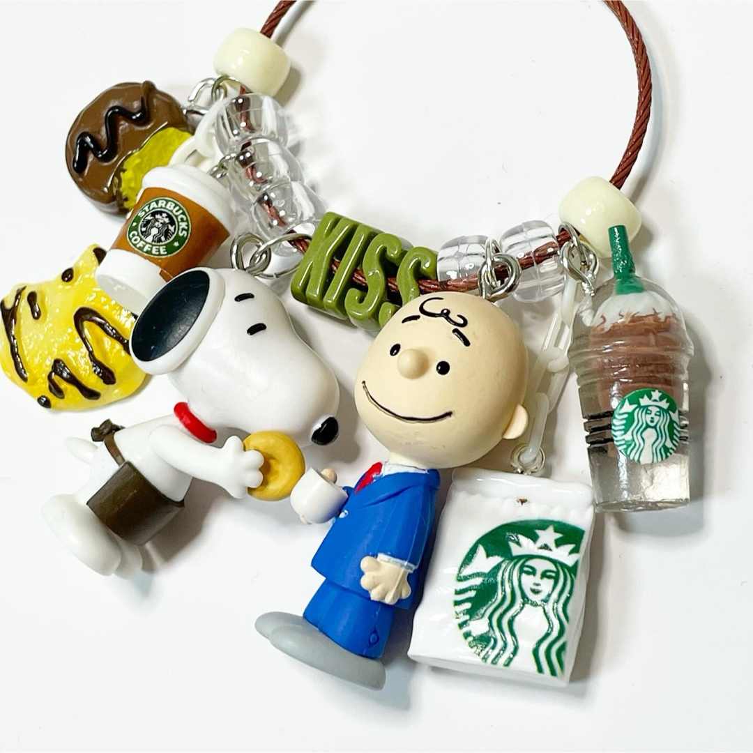 SNOOPY(スヌーピー)のちょっとひと休みしようよ👦🐶☕️ キーホルダー✨ ハンドメイドのアクセサリー(キーホルダー/ストラップ)の商品写真