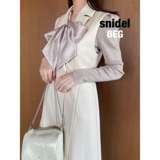 スナイデル(SNIDEL)のスナイデル  snidel ボウタイニットプルオーバー ベージュ★新品(ニット/セーター)