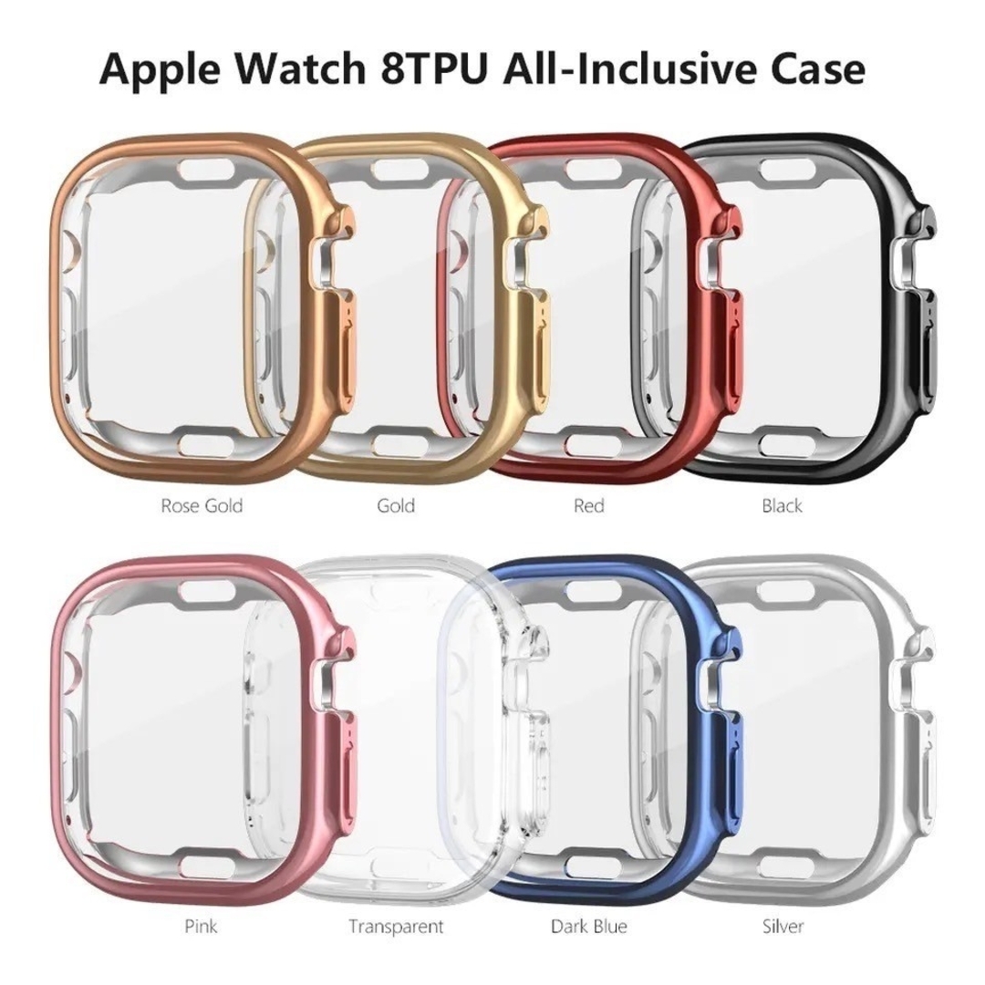 Apple Watch(アップルウォッチ)のAppleWatch アップルウォッチ ケース カバー TPU ピンク 44 スマホ/家電/カメラのスマホアクセサリー(モバイルケース/カバー)の商品写真